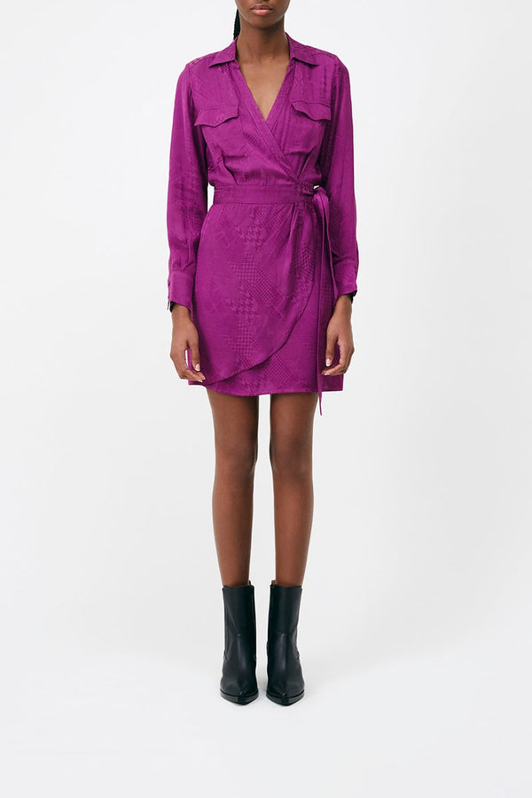 Costa Wrap Dress - Purple