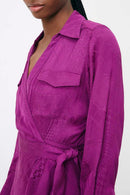 Vestido cruzado Costa - Púrpura