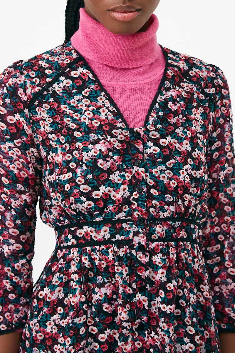Clotilde Shirt Dress - Fuchsia