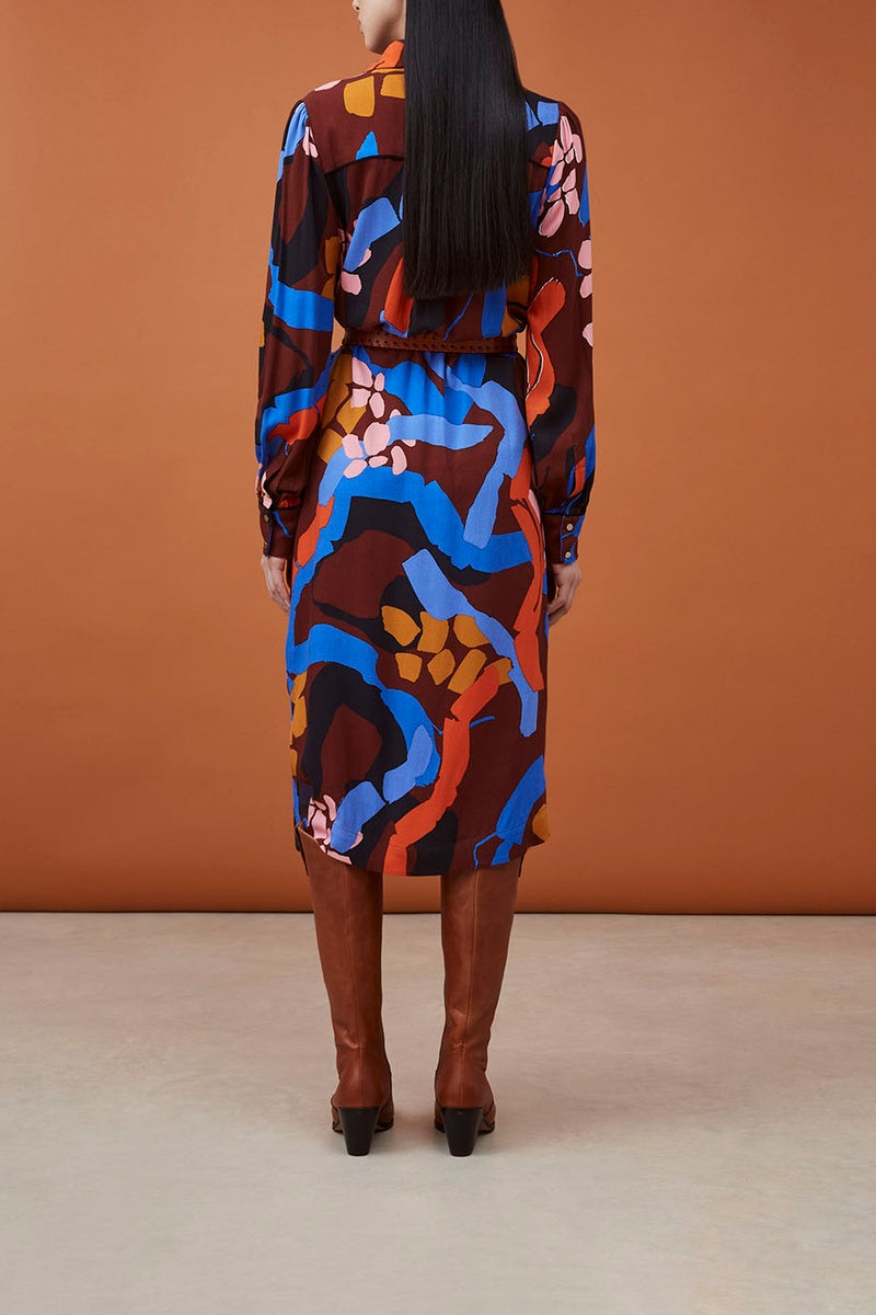 Cosima Shirt Dress - Brown