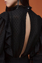 Robe Droite Plumetis Carmen - Noir