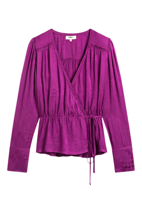 Laban Wrap Blouse - Purple