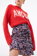 Minijupe Taille Haute Fabiola - Rouge