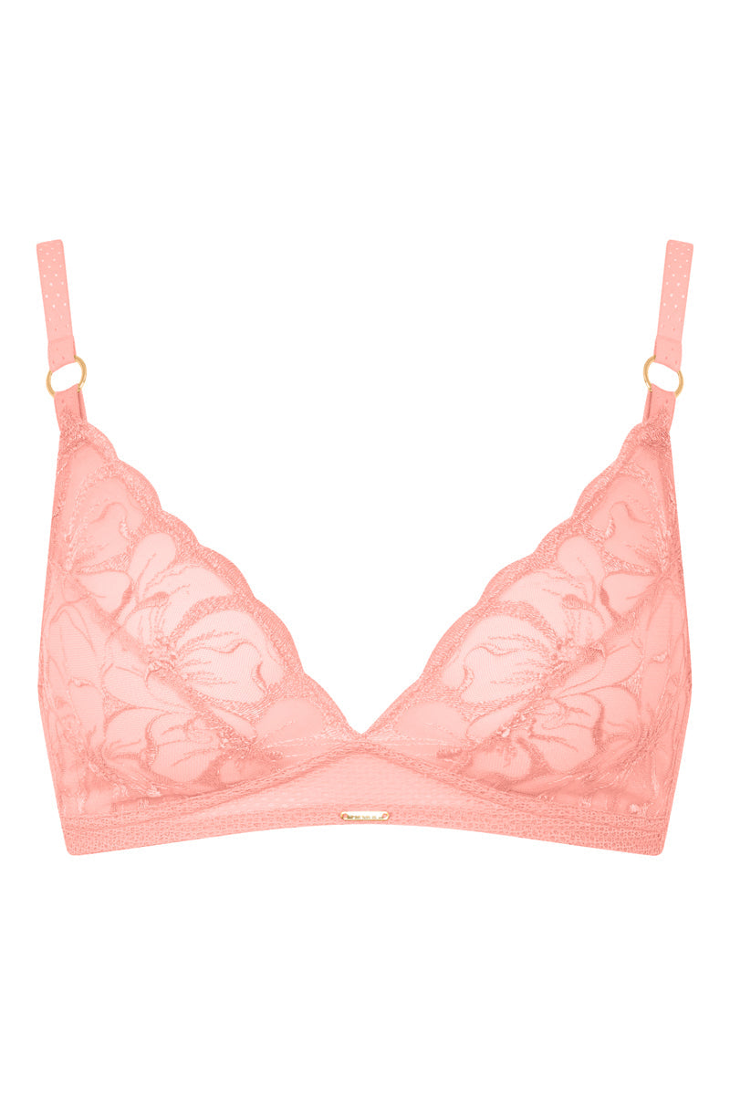Floral Bra - Nectarine