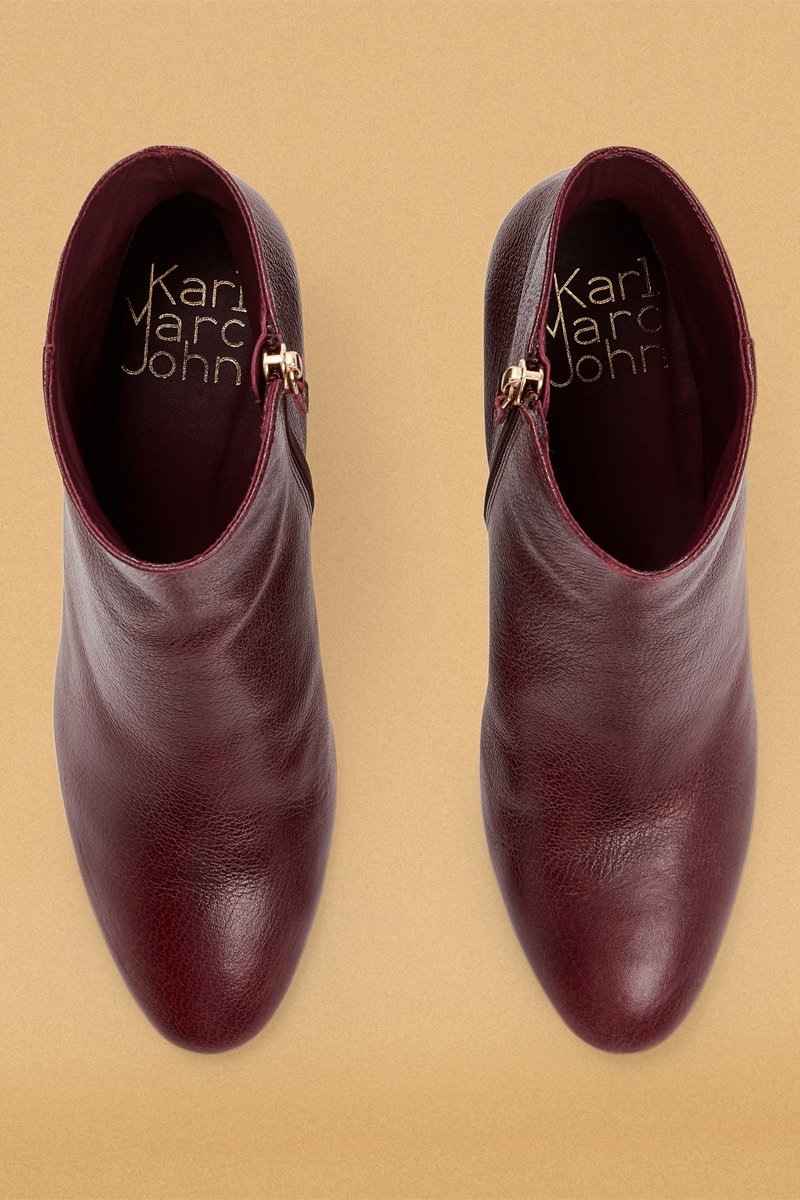 Karl Marc John - Hanoela Leather Ankle Boots - Burgundy