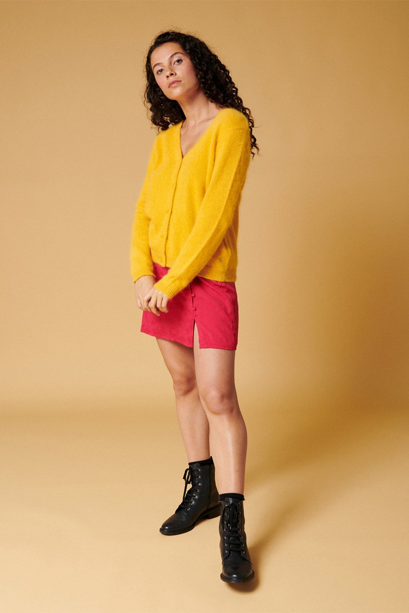 Karl Marc John - Chaleco Malouse Angora - Amarillo