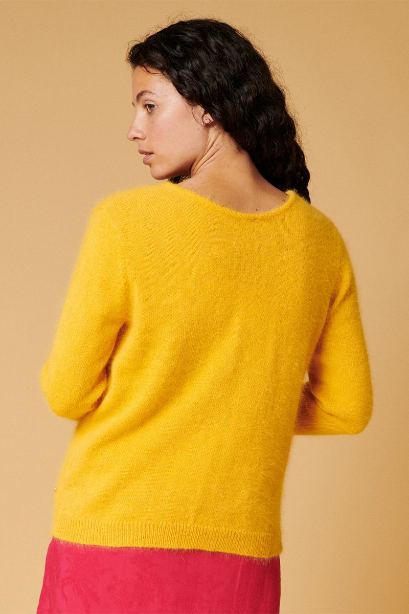 Karl Marc John - Chaleco Malouse Angora - Amarillo