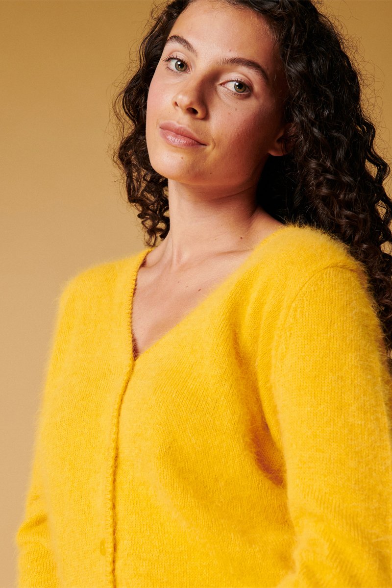 Karl Marc John - Gilet En Angora Malouse - Jaune