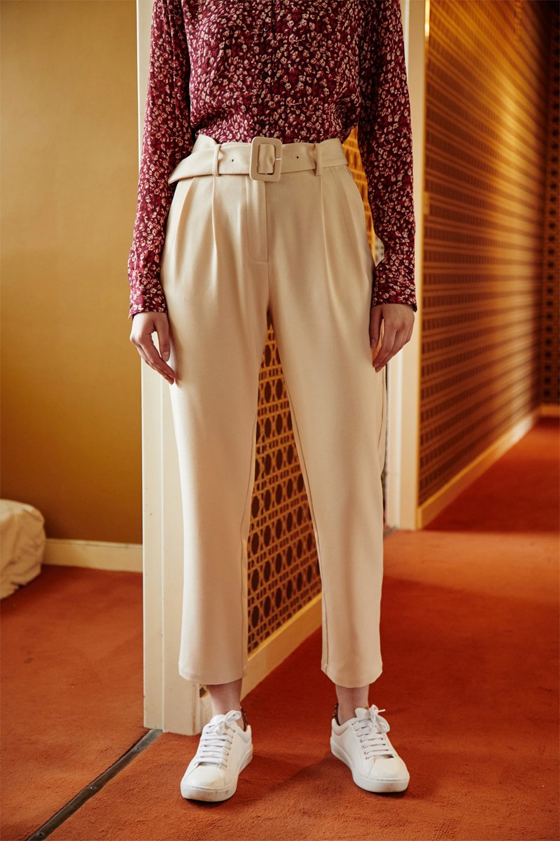 Karl Marc John - Pantalon 7/8 Taille Haute Perne - Beige