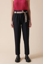 Pluvial High Waisted 7/8 Pants - Black