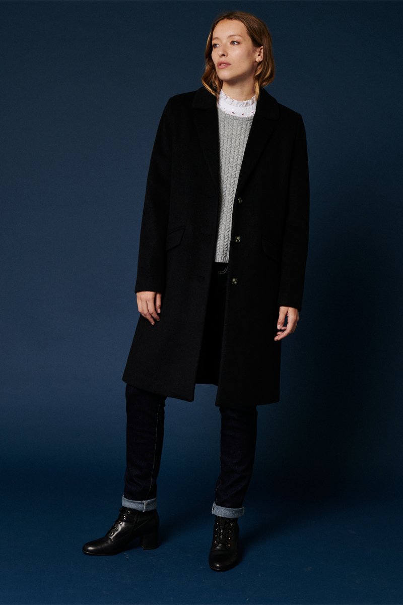 Karl Marc John - Manteau En Laine Leo - Noir