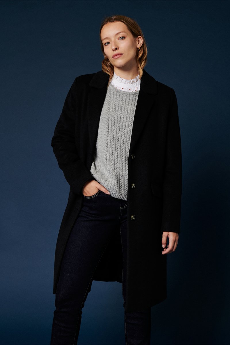 Karl Marc John - Manteau En Laine Leo - Noir