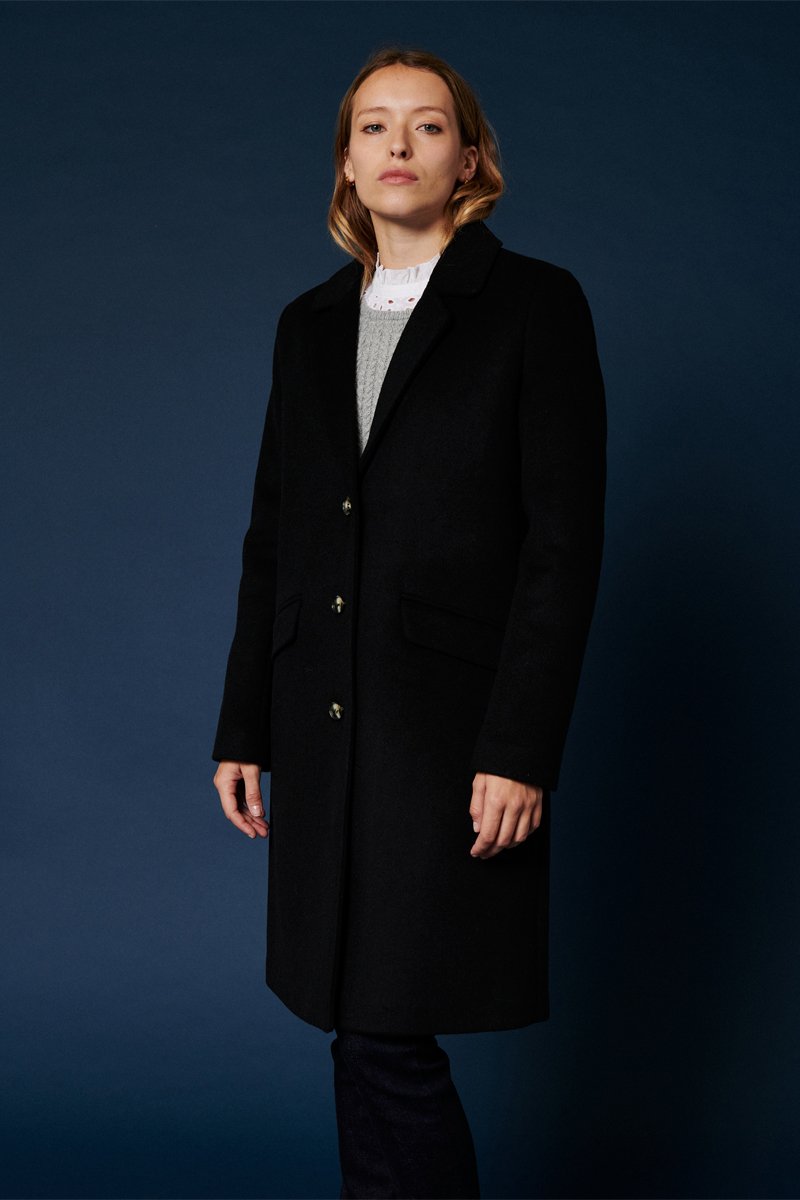 Karl Marc John - Manteau En Laine Leo - Noir