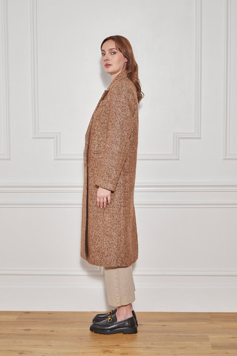 Manteau En Laine Littoral - Marron Clair