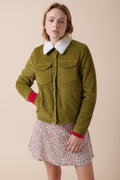 Vartick Velvet Jacket - Olive Green
