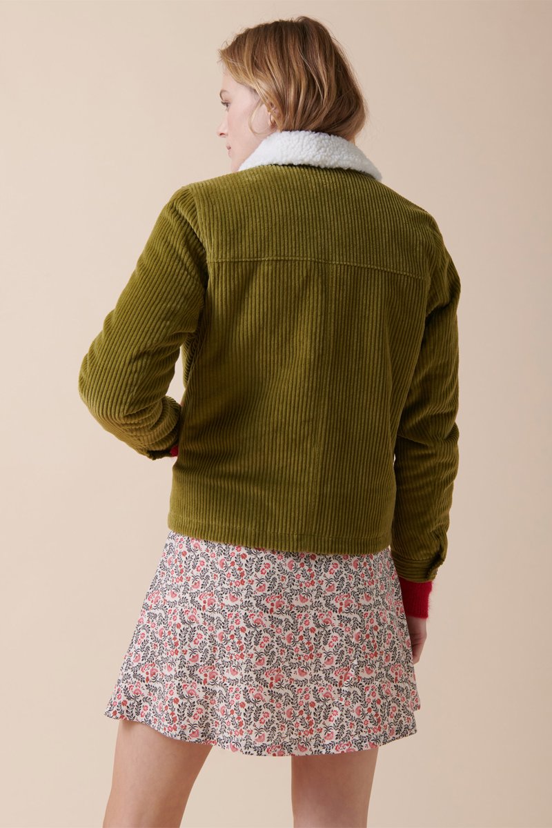 Vartick Velvet Jacket - Olive Green