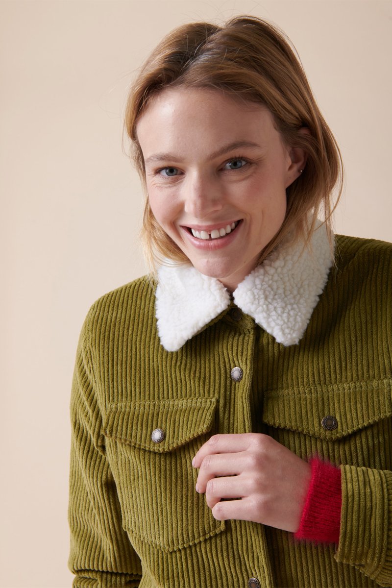 Vartick Velvet Jacket - Olive Green