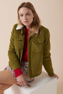 Veste En Velours Vartick - Vert Olive