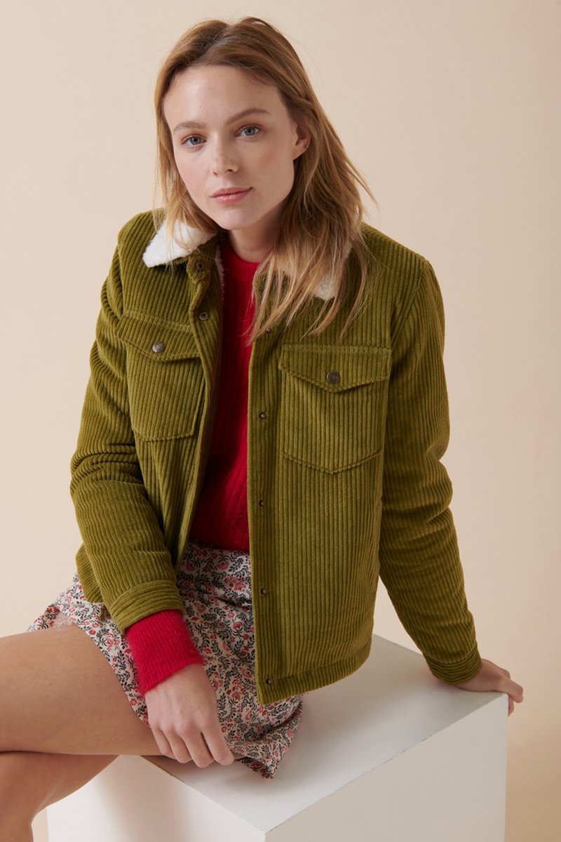 Vartick Velvet Jacket - Olive Green