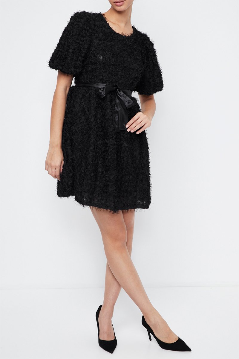 Karl Marc John - Vestido Raya - Negro
