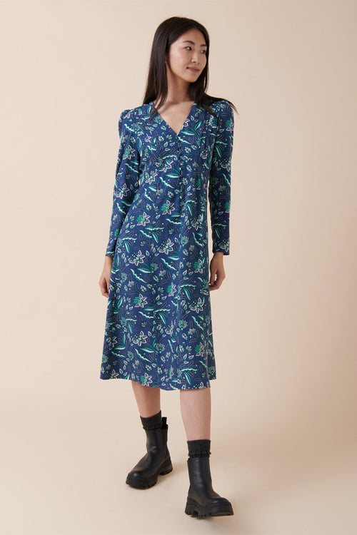 Karl Marc John - Roncador Midi Dress - Navy Blue And Green