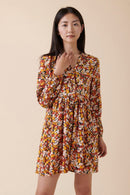 Robe Trapèze Rando - Jaune Et Rouge Brique