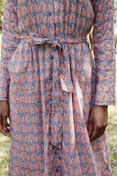 Karl Marc John - Robe Midi Rito - Bleu Marine Et Corail