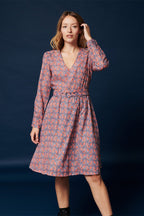 Karl Marc John - Robe Trapèze Rilan - Bleu Marine Et Corail
