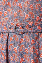 Karl Marc John - Robe Trapèze Rilan - Bleu Marine Et Corail