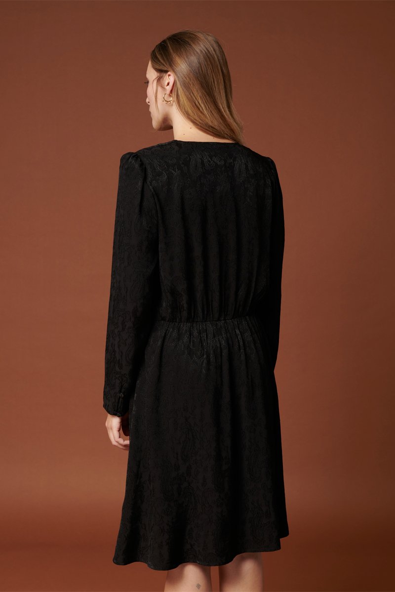 Karl Marc John - Vestido cruzado Rylem - Negro