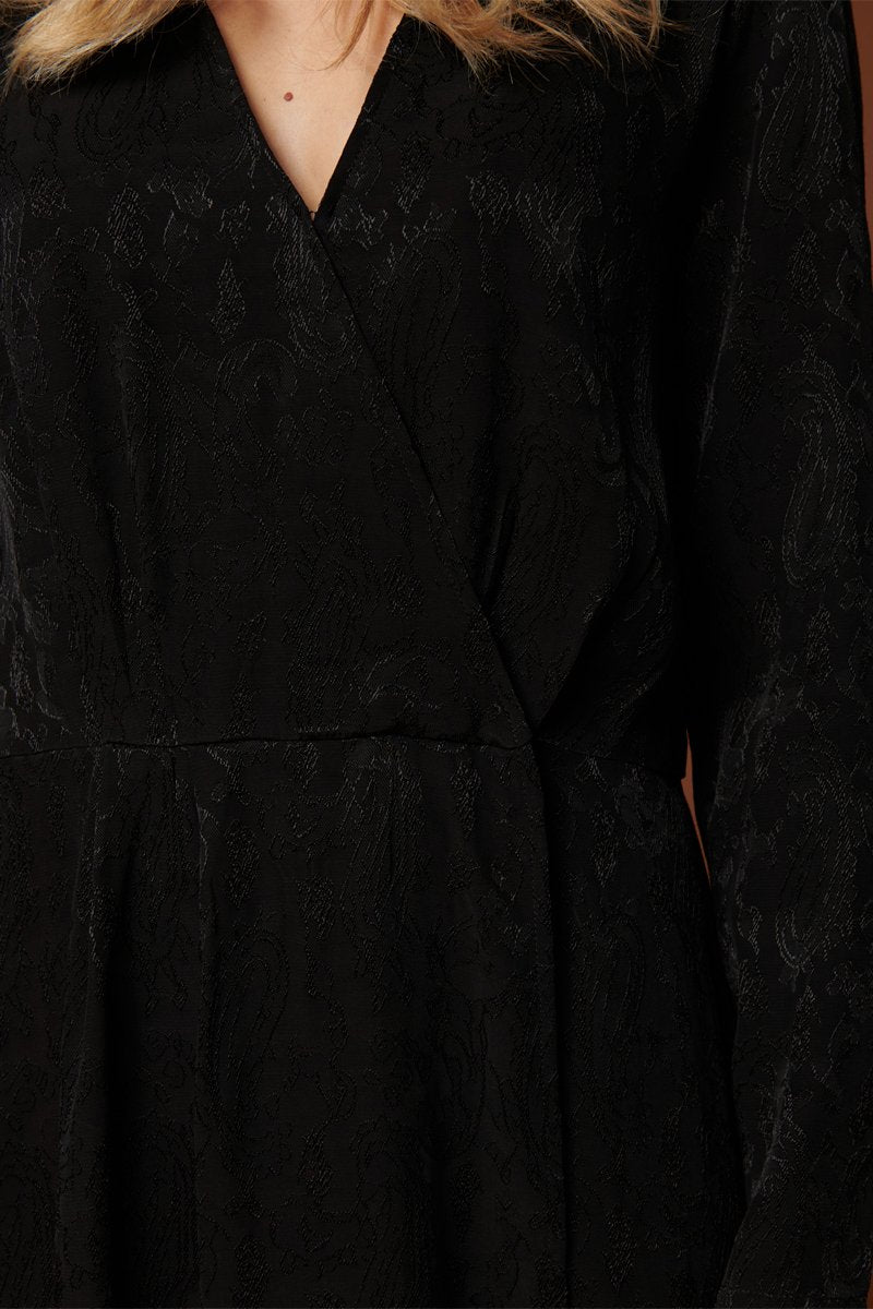 Karl Marc John - Vestido cruzado Rylem - Negro