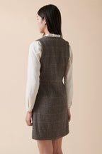 Robe Trapèze Rocheuse - Ecru Et Noir
