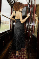 Robe Longue Rosline - Noir