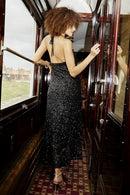Robe Longue Rosline - Noir