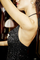 Robe Longue Rosline - Noir