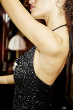 Rosline Long Dress - Black