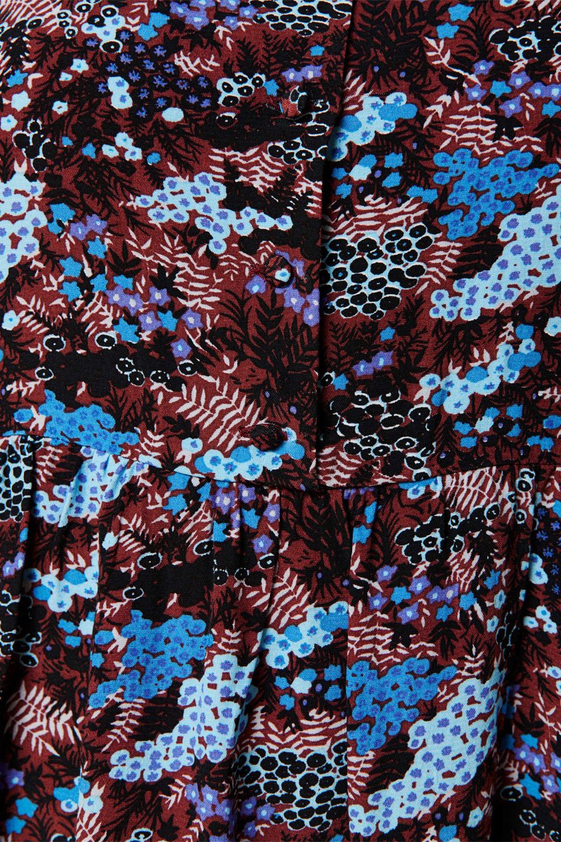 Karl Marc John - Vestido trapecio Ruken - Burdeos y cielo