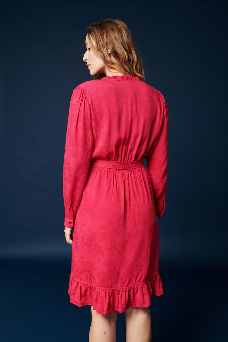 Karl Marc John - Vestido Cruzado Rossie - Rojo