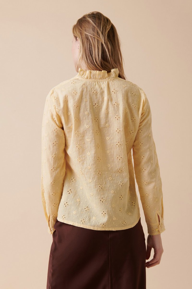 Cardamone Broderie Anglaise Blouse - Yellow