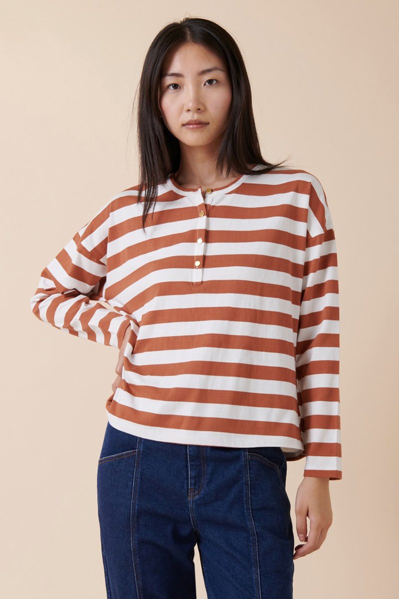 Karl Marc John - T-Shirt Sierra - Camel Et Blanc