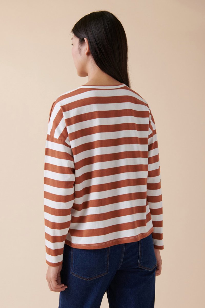 Karl Marc John - T-Shirt Sierra - Camel Et Blanc