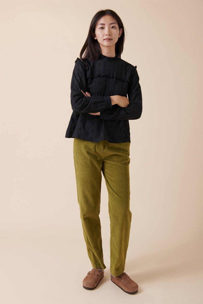 Blouse En Broderie Anglaise Theron - Noir