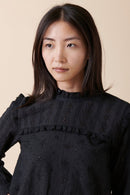 Blouse En Broderie Anglaise Theron - Noir