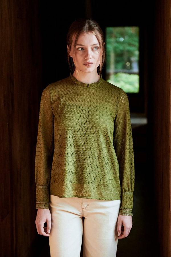 Blusa de encaje Tatras - Verde oliva