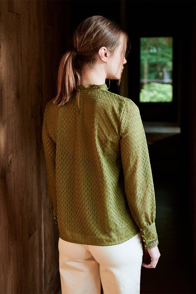 Blusa de encaje Tatras - Verde oliva