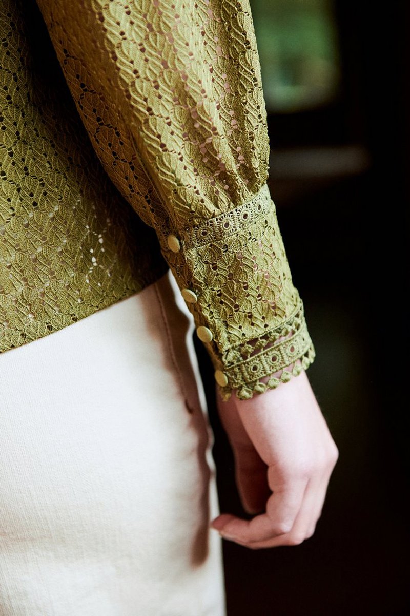 Blusa de Encaje Tatras - Verde Oliva