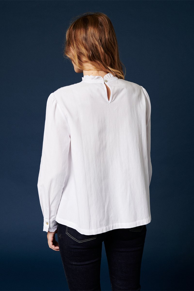 Blouse Cicek - Blanc