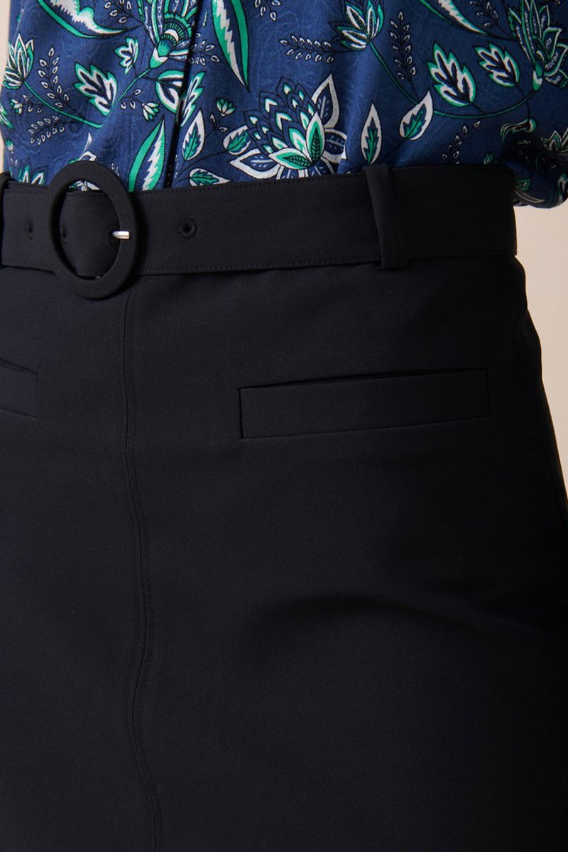 Minifalda Jerring de talle alto - Negro