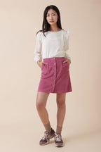 Karl Marc John - Jano Straight Velvet Skirt - Mauve