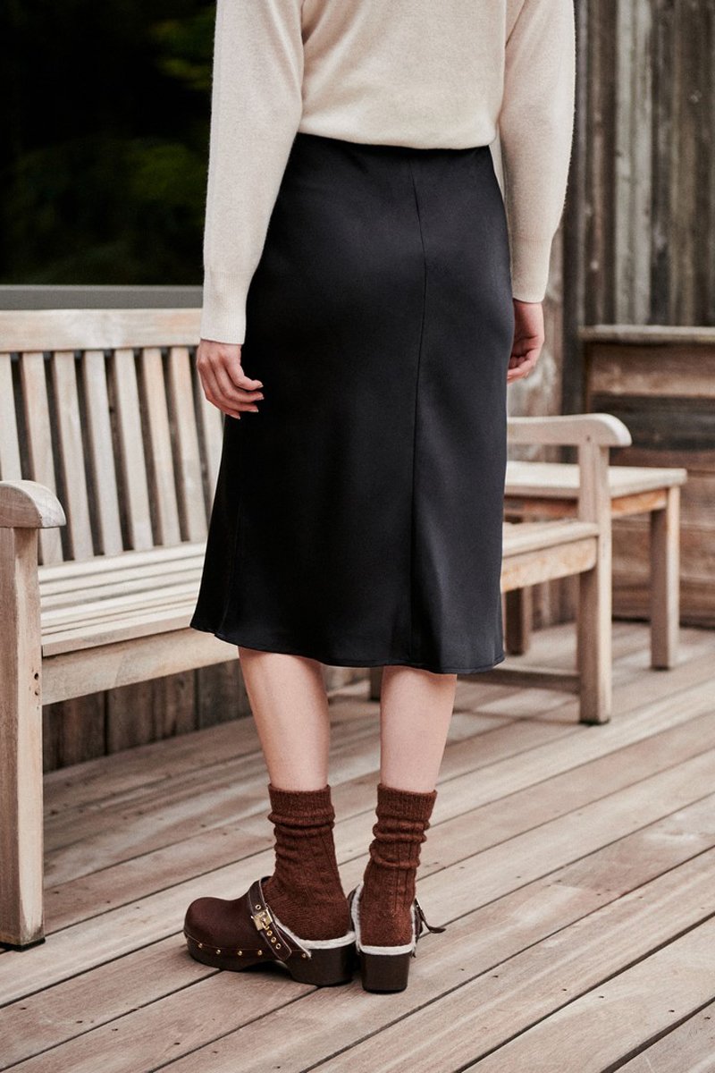 Karl Marc John - Falda Midi Junca - Negro